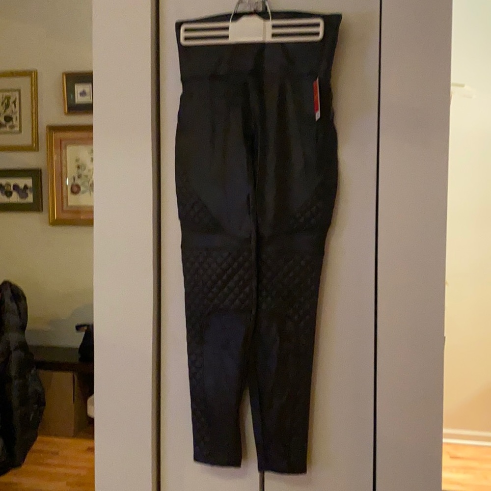 SPANX new black moto faux leather leggings!